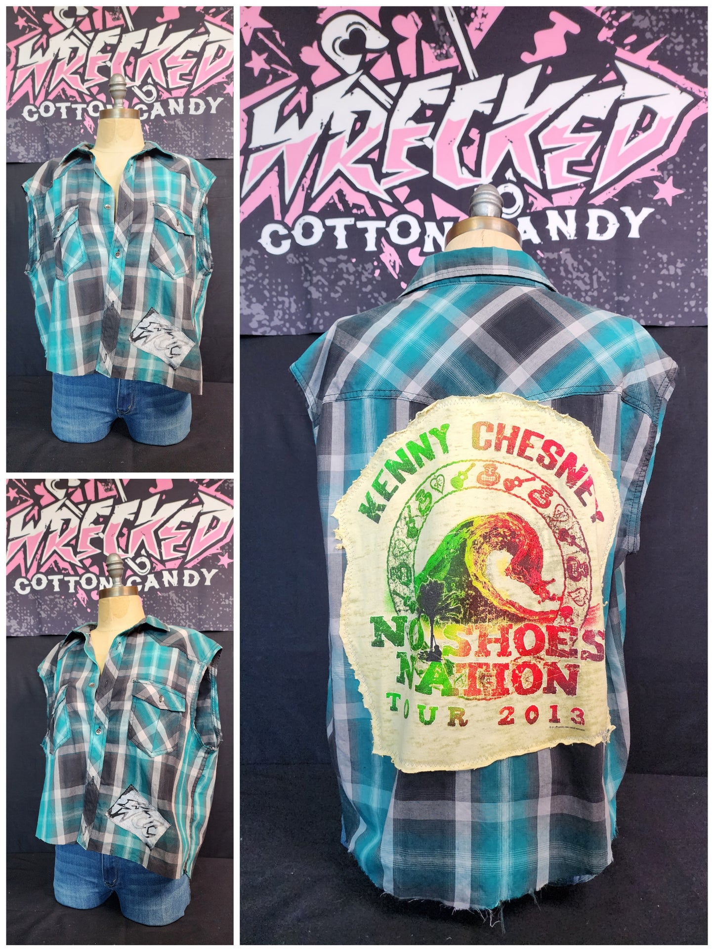 Kenny Chesney 2013 Tour Crop Flannel Tank