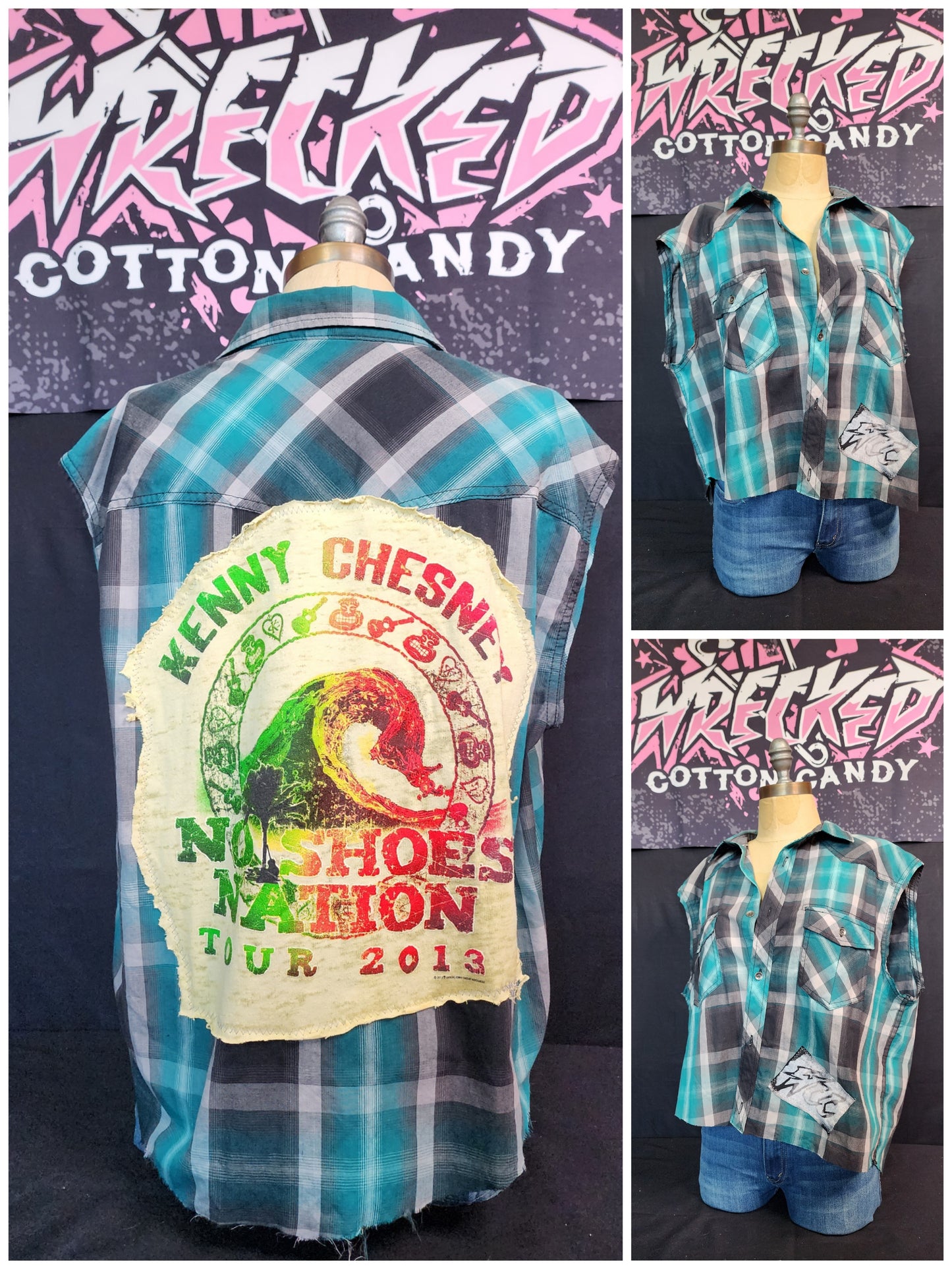 Kenny Chesney 2013 Tour Crop Flannel Tank